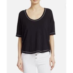 Rag & Bone Marlon Black Light Weight Soft Tee NEW I S